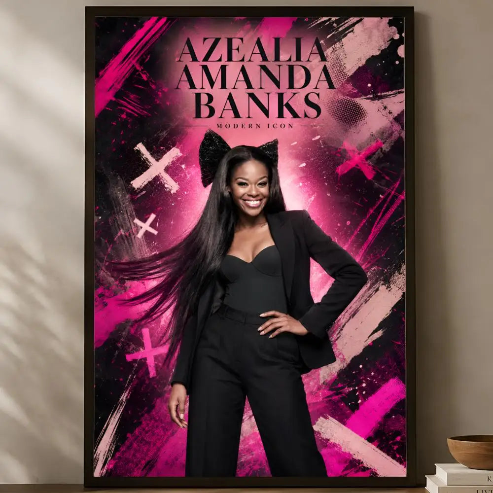 Azealia Banks HD PVC Wall Poster – Self-Stick Waterproof Art