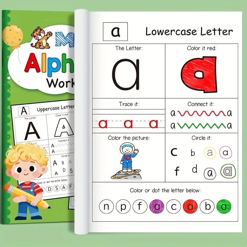 Children's Writing Practice Book Containing 26 English Letters A-z