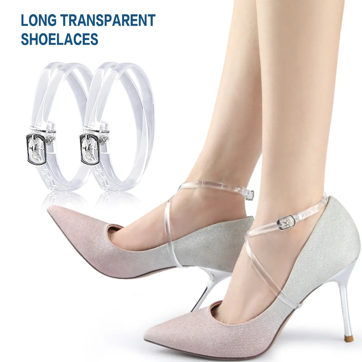 Clear Heel Straps for Women – Invisible Anti-Drop Shoe Bands