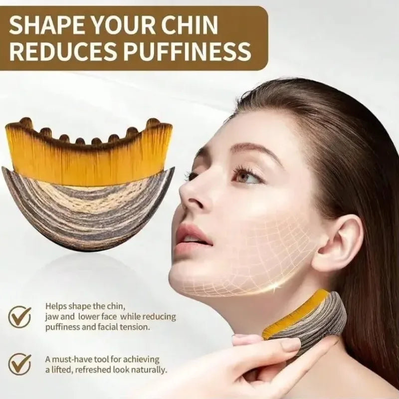 Ergonomic Contour Face Brush – Dry Facial Massage Tool