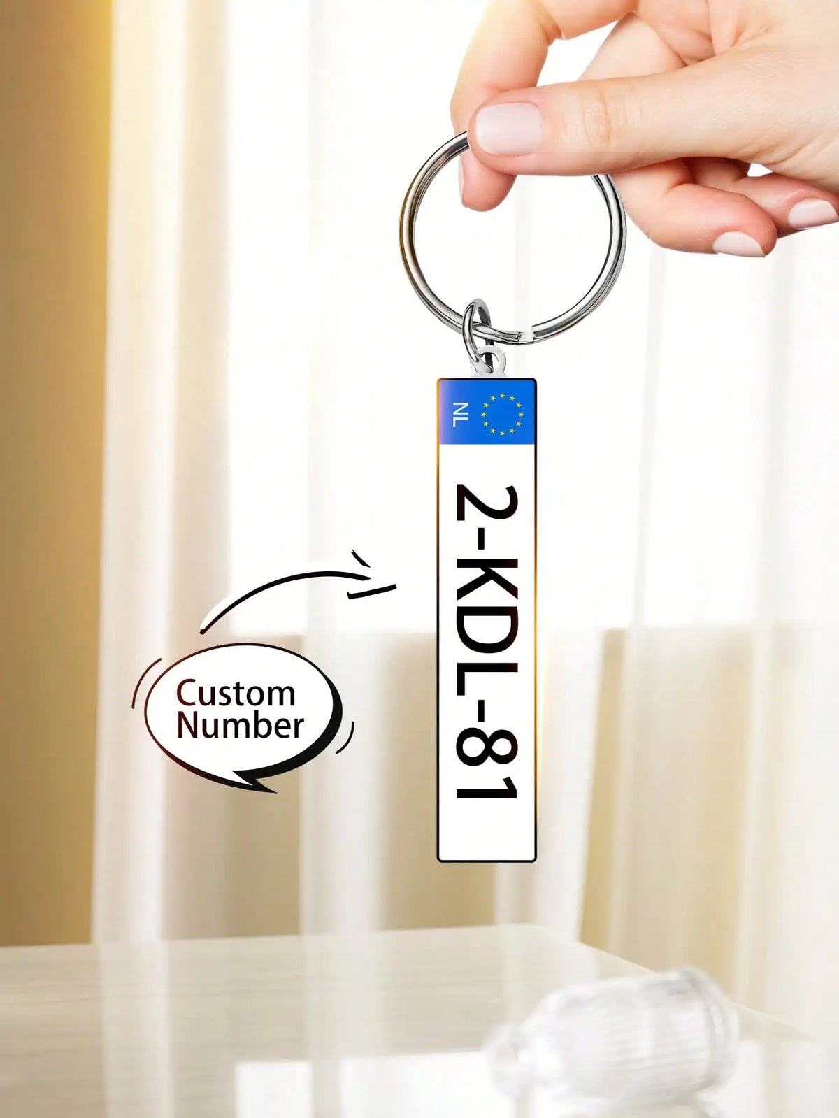 Custom License Plate Keychain | Personalized Name & Number