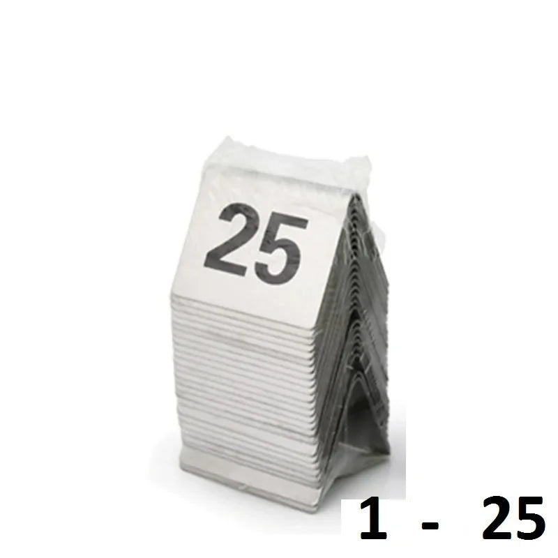 Stainless Steel Tent Table Numbers – Set of 25 or 50