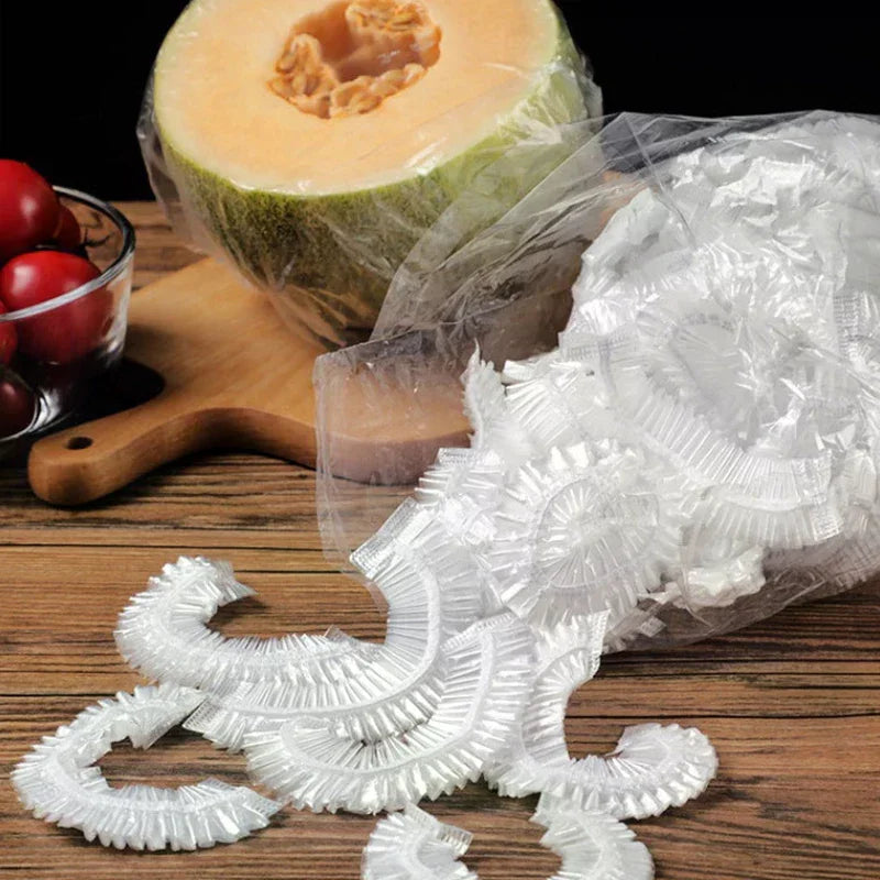 Reusable Disposable Elastic Food Lids Plastic Wrap Durable Plate
