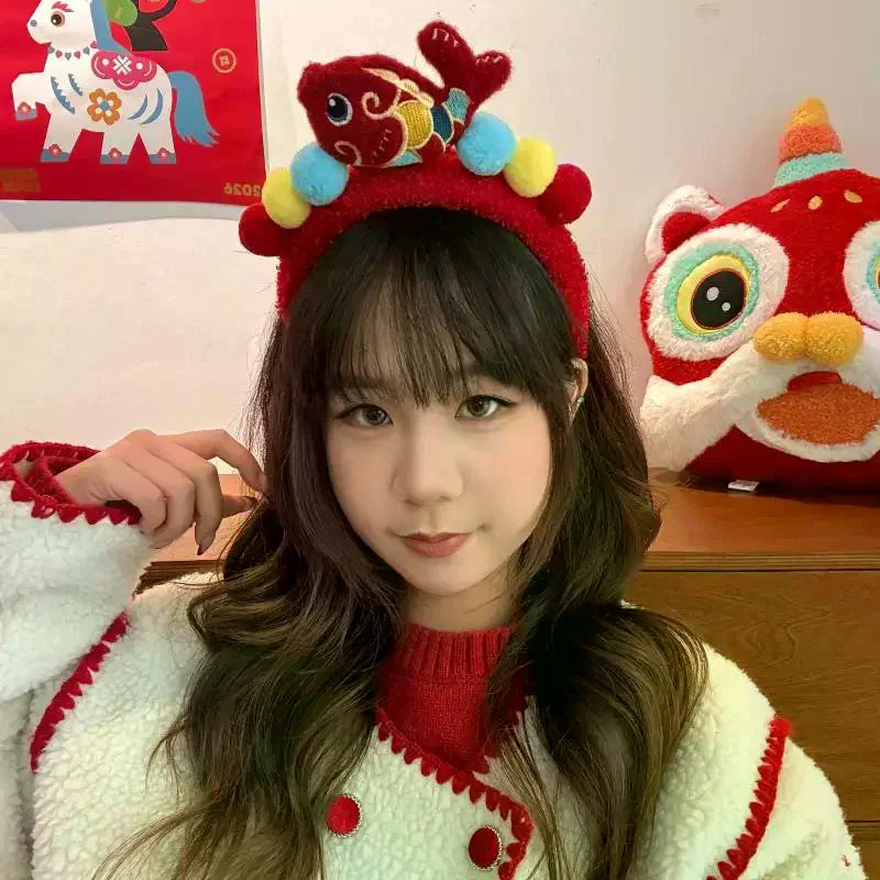 Fluffy Horse Headband | 2026 Lunar New Year Hair Accessory