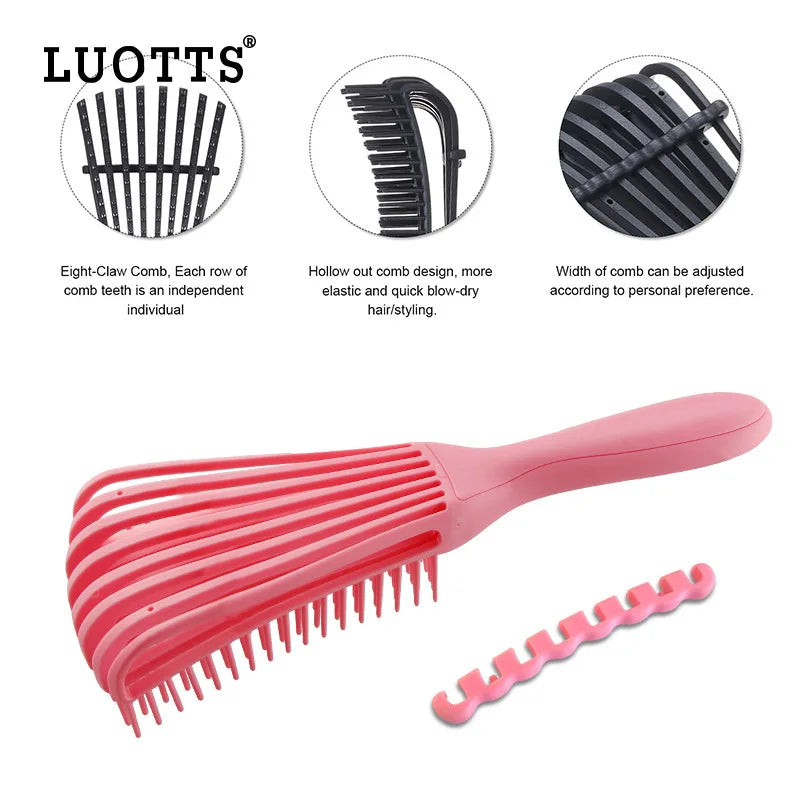 Octopus Wide Tooth Detangling Shampoo Comb | TPEE Hair Comb