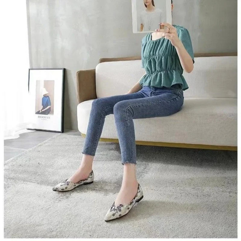 Women's Soft-Sole Pointed Toe Flat Slip-On Shoes | Elegant