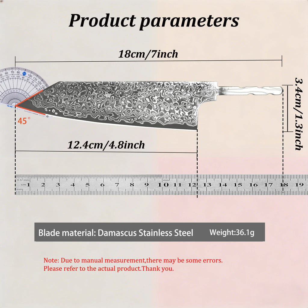 Hand Forged Damascus Steel Cleaver Blade Blank – 12.4"