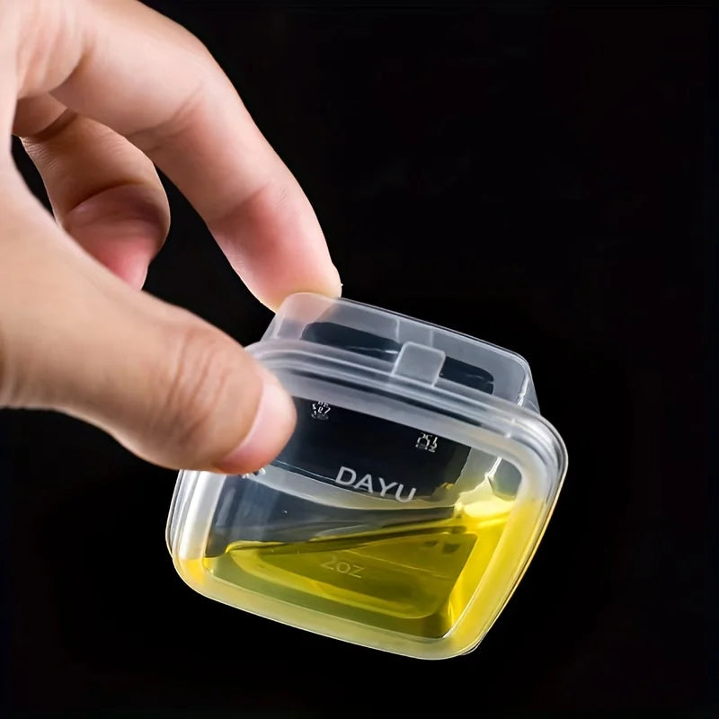 50-Pack Square Sauce Cups with Lids | Reusable & Leak-Proof