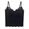 Mesh Flower Lace Crop Camisole Top with Pads | Women's Summer