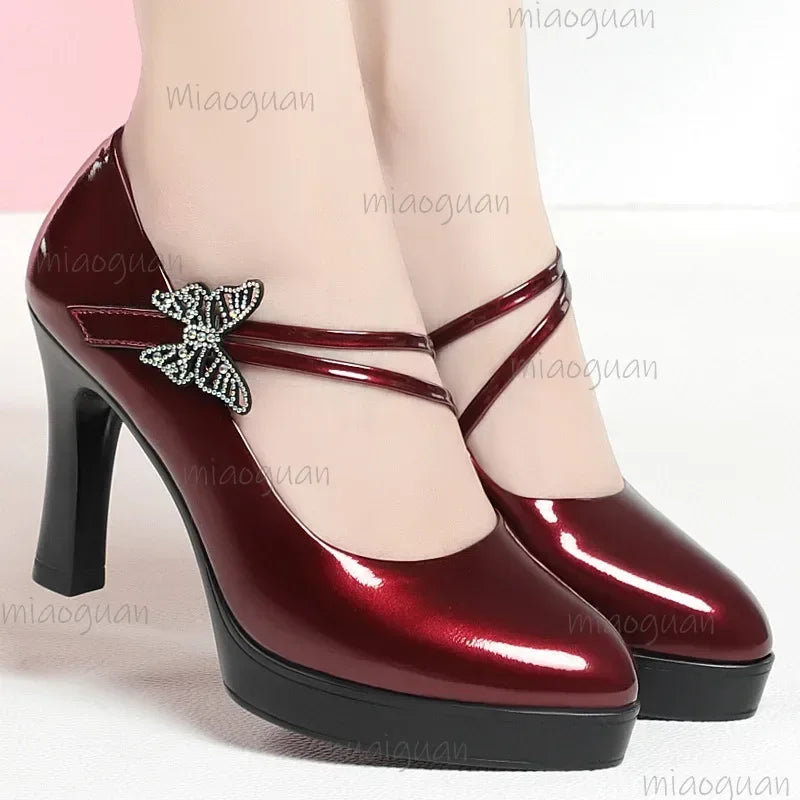 Women's High Heel Pumps – Butterfly Knot Wedding & Party Shoes