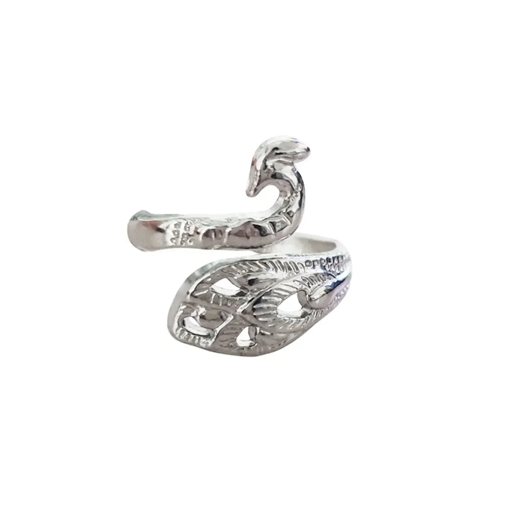 Metal Knitting Tools Handamde Peacock Finger Ring Blade Needle