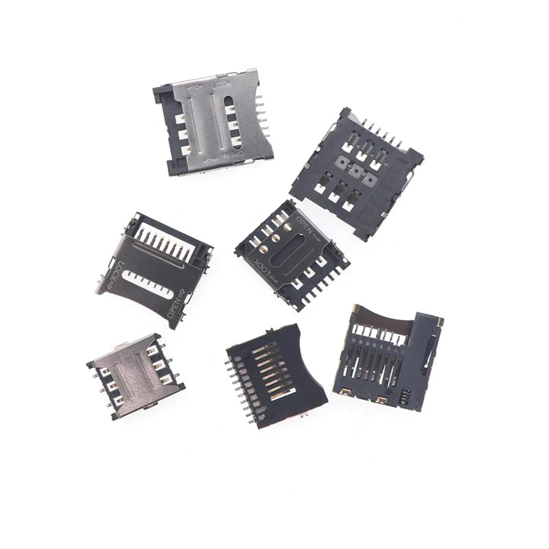 10pcs SD TF SIM Micro Nano Card Holder Slots with Flip Cover