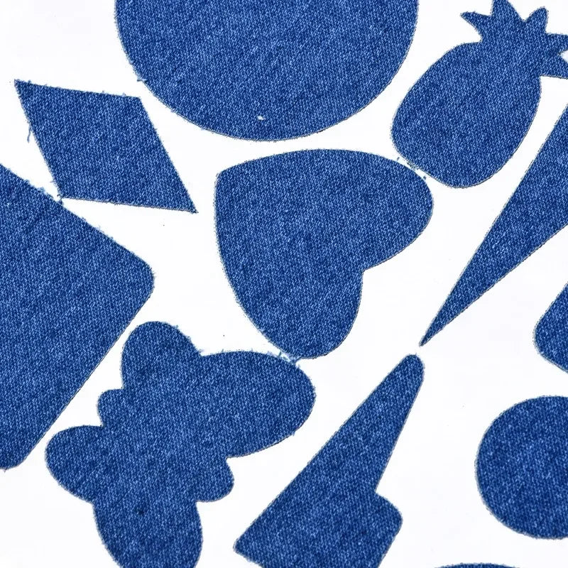 Denim Iron-On Fabric Patches for Clothes – 5pcs DIY Set