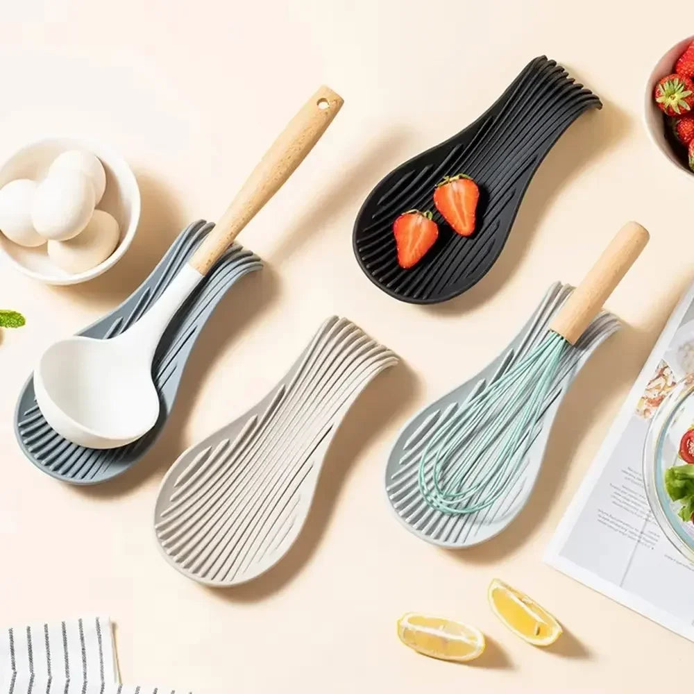 1 Silicone Insulated Spoon Holder Heat Resistant Placemat Cutlery
