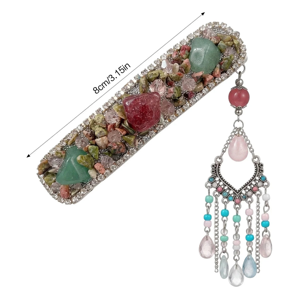 Chinese Beaded Fringe Hair Clip | Wedding & Daily Barrette