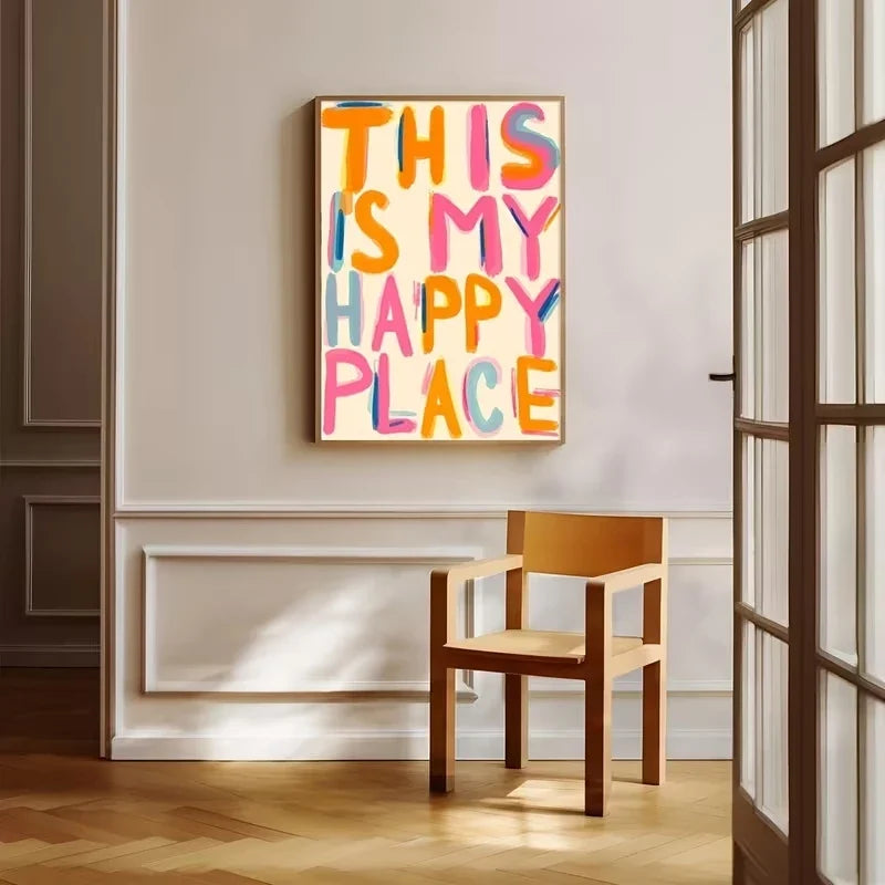 "This Is My Happy Place" Canvas Wall Art Print | Home Decor