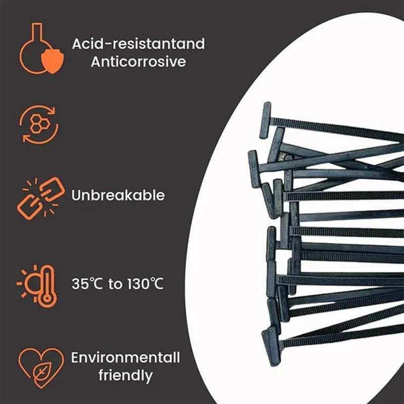 Heavy Duty UV Resistant Self-Locking Nylon Zip Tie Buckles
