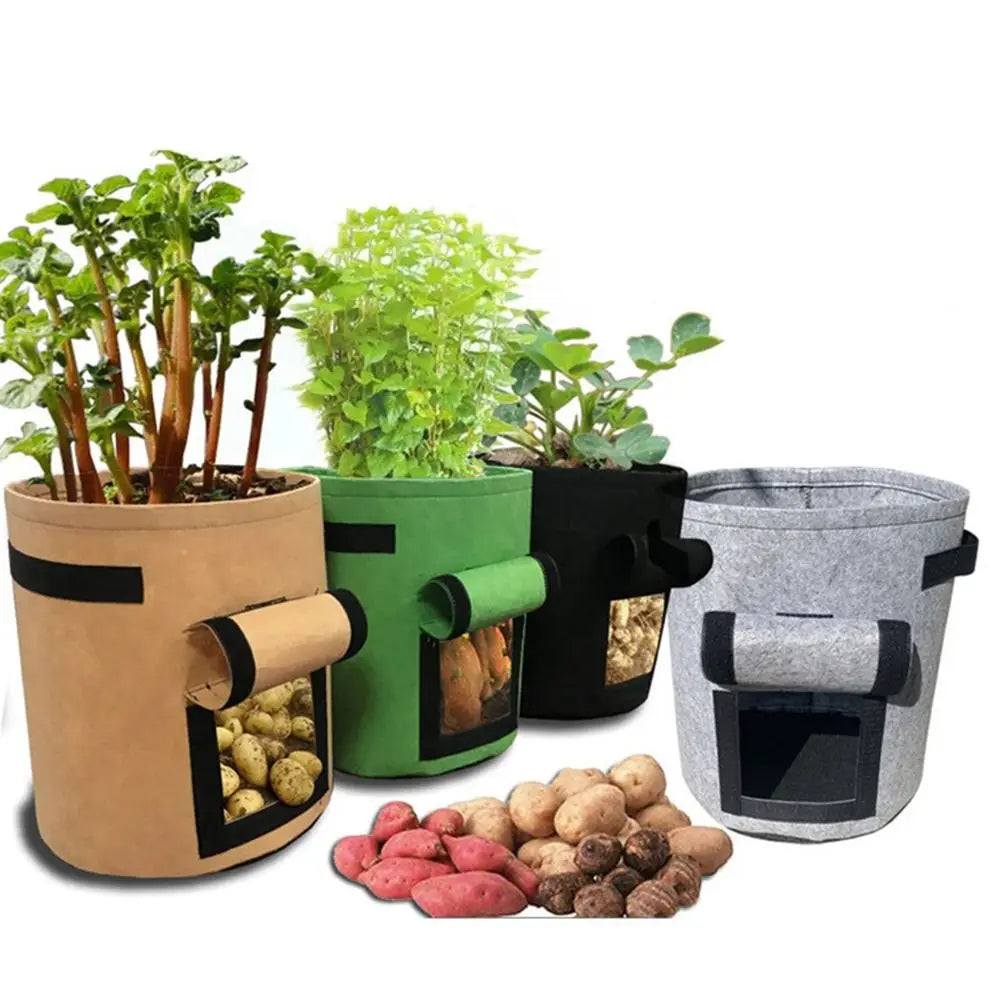 Fabric Potato Grow Bags | Harvest Flap & Handles – 4/7/10 Gal