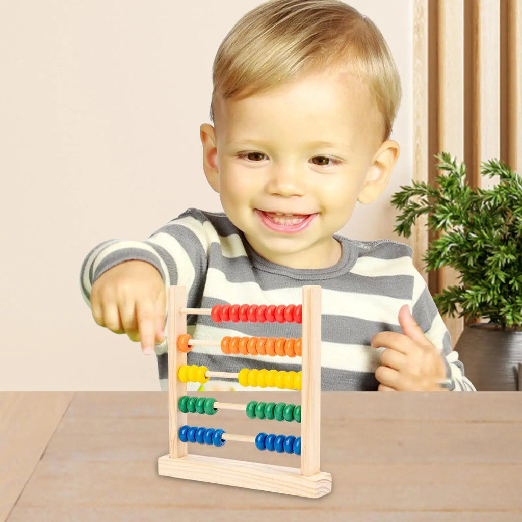 Wooden Abacus Toy – Colorful Counting Beads for Toddlers