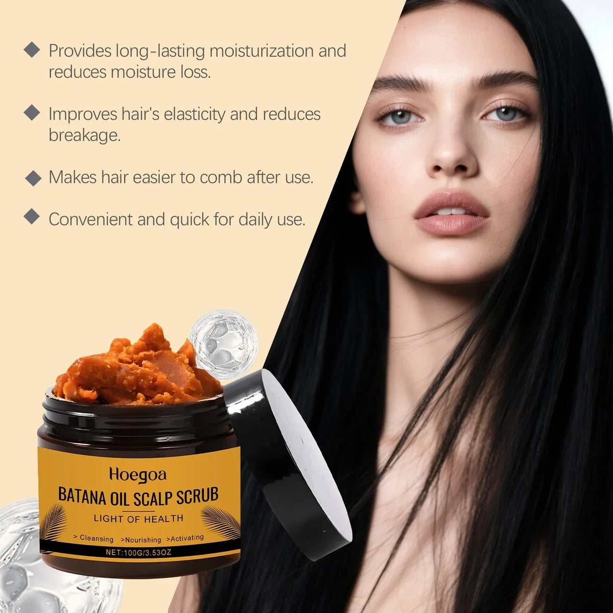 HOEGOA Batana Oil Scalp Scrub – Deep Clean & Nourish 100g