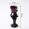 Halloween Skeleton Hand Rose Candlestick Decoration Resin Home Retro