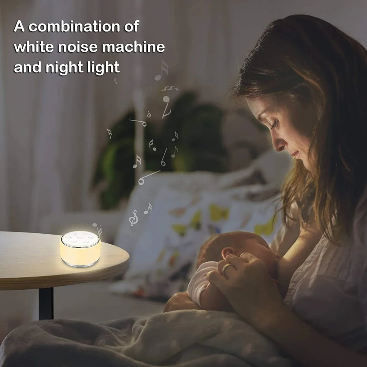 Desktop Sleep Sound Machine White Noise Baby Soother 7 Colors Night