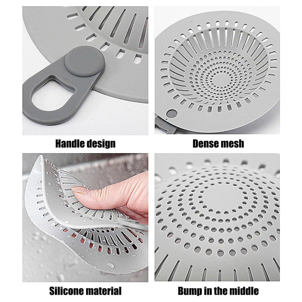 Silicone Shower Drain Cover – Hair & Debris Filter Mat