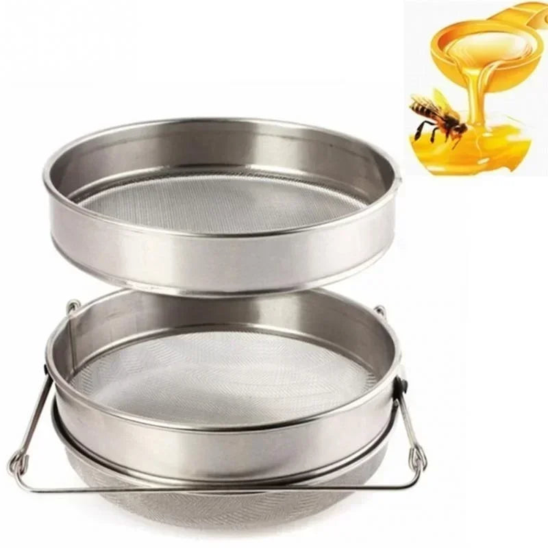 Stainless Steel Double Sieve Honey Strainer | Beekeeping Filter