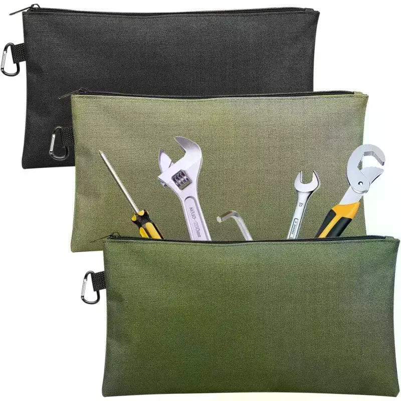 Multipurpose Tool Pouch Bag with Zipper & Carabiner