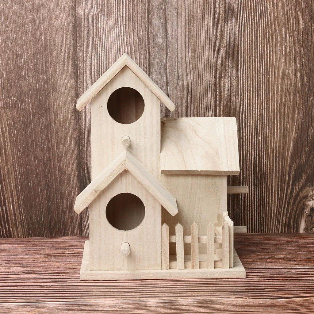 Wooden Hanging Birdhouse | Outdoor Garden Bird Nest Box