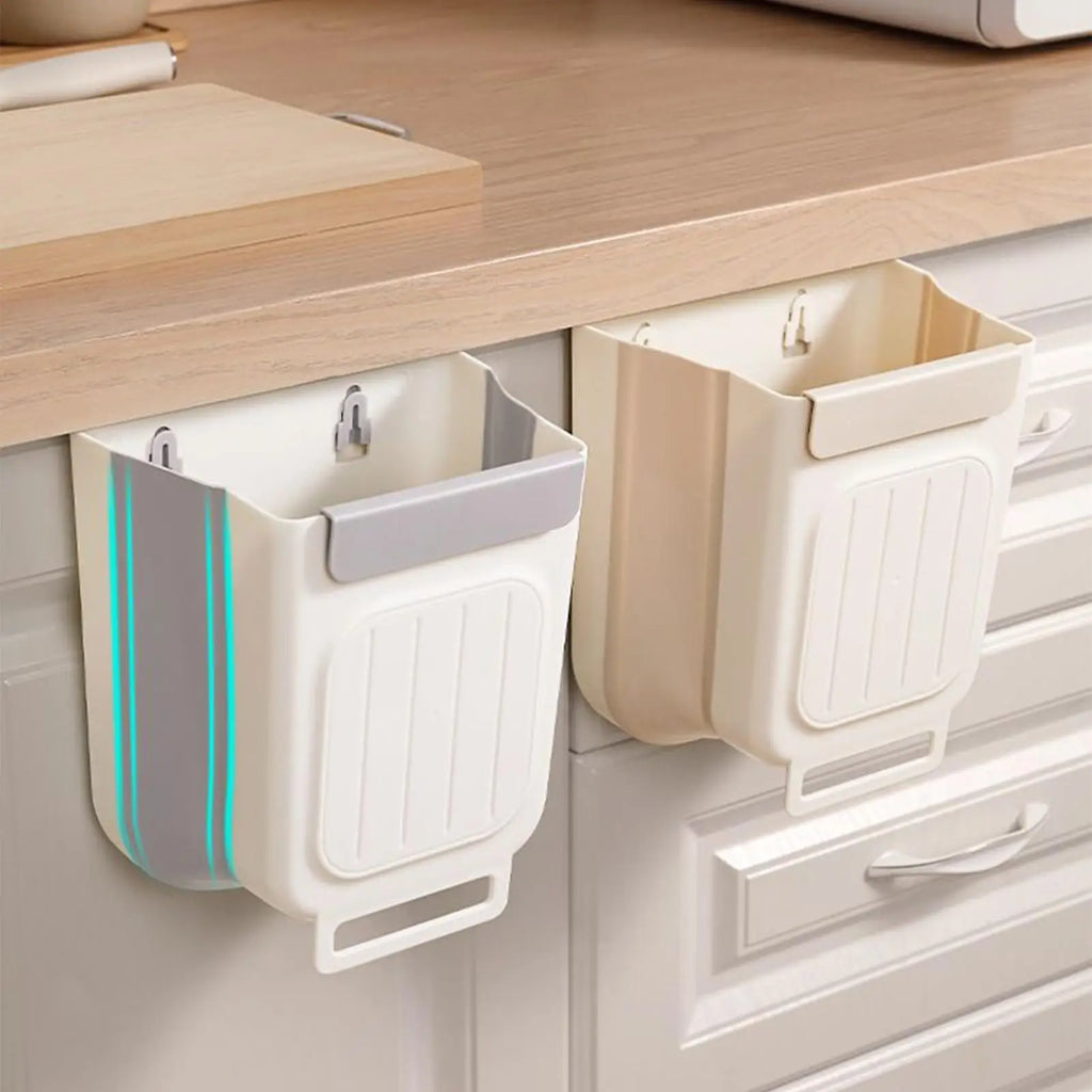 11L Foldable Wall Mounted Trash Can – Kitchen & Bathroom Bin