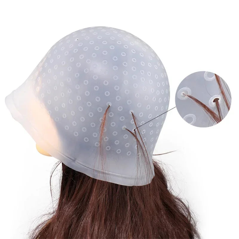 Silicone Hair Highlighting Cap with Hook Needle | Reusable