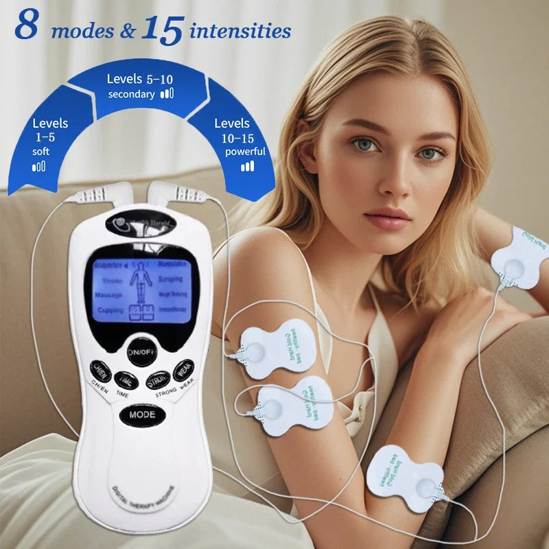 Portable Muscle Massager – 8 Modes & 15 Intensity Levels