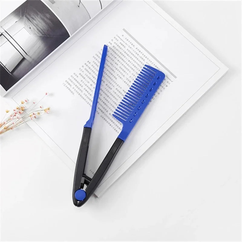 V-Shaped Loop Hair Straightening Brush for Wigs & Salons