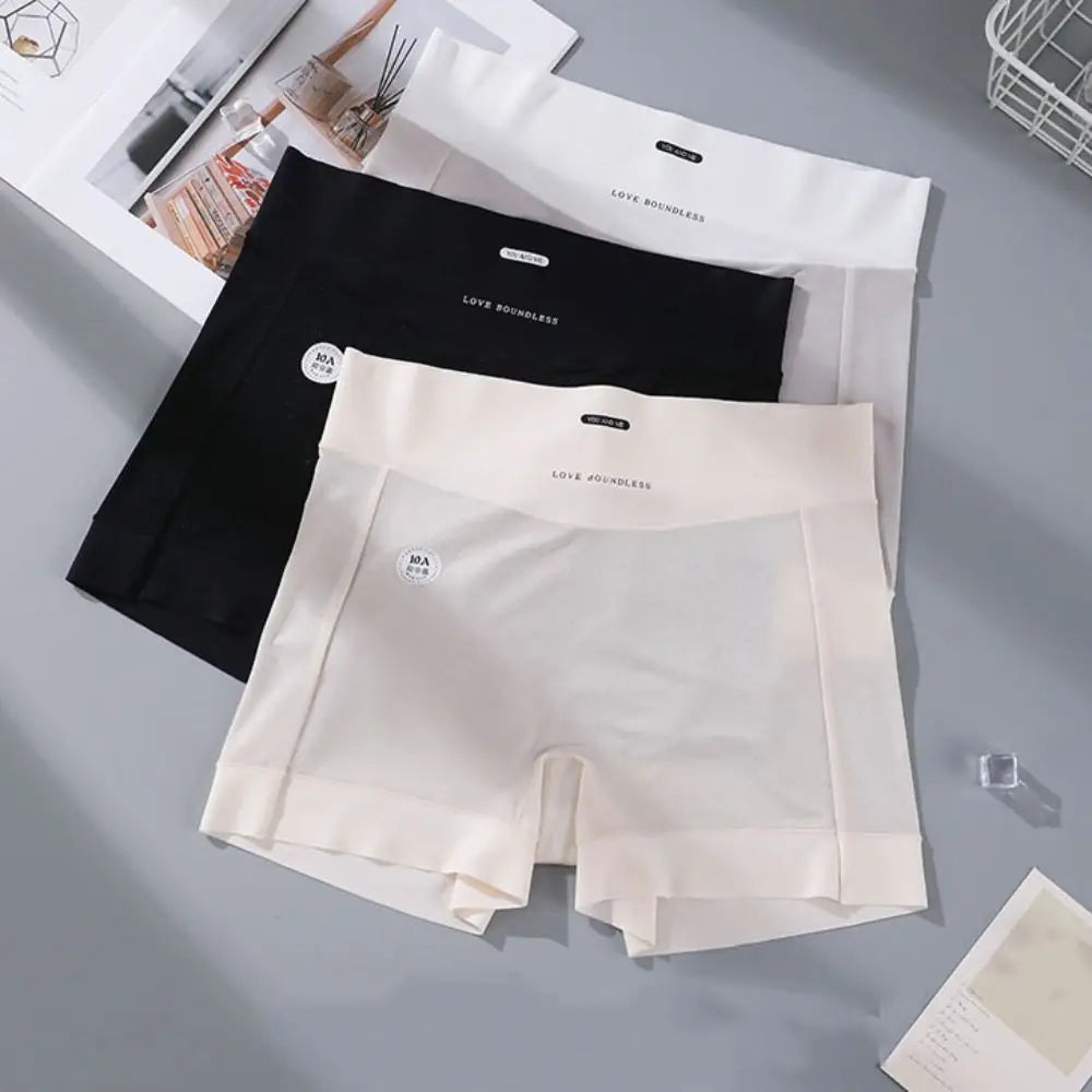 Women's Ice Silk Seamless Safety Shorts – Bamboo Fiber Panties