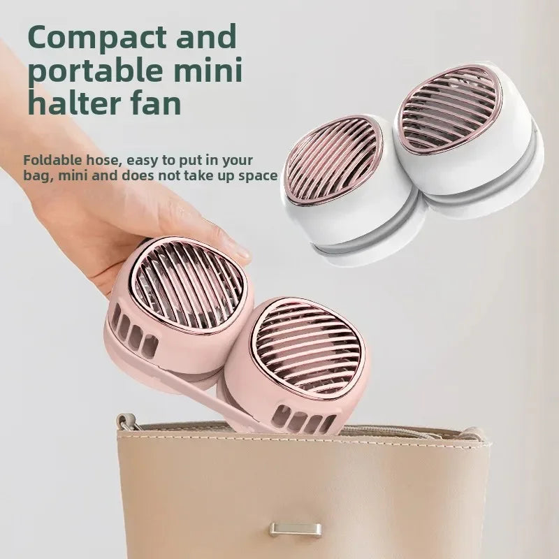 URGGU Bladeless Neck Fan – USB Rechargeable with Digital Display