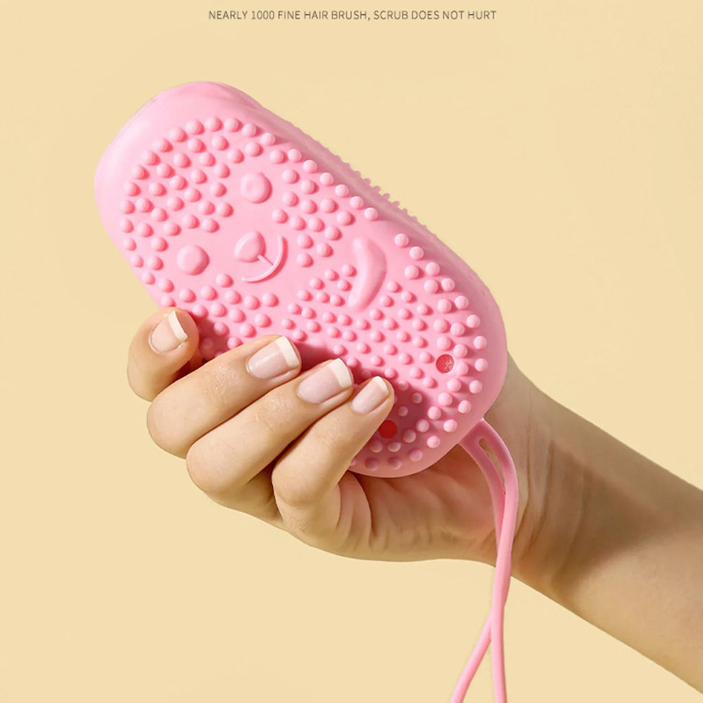 Silicone Body Scrubber Double-Sided Shower Bath Brush