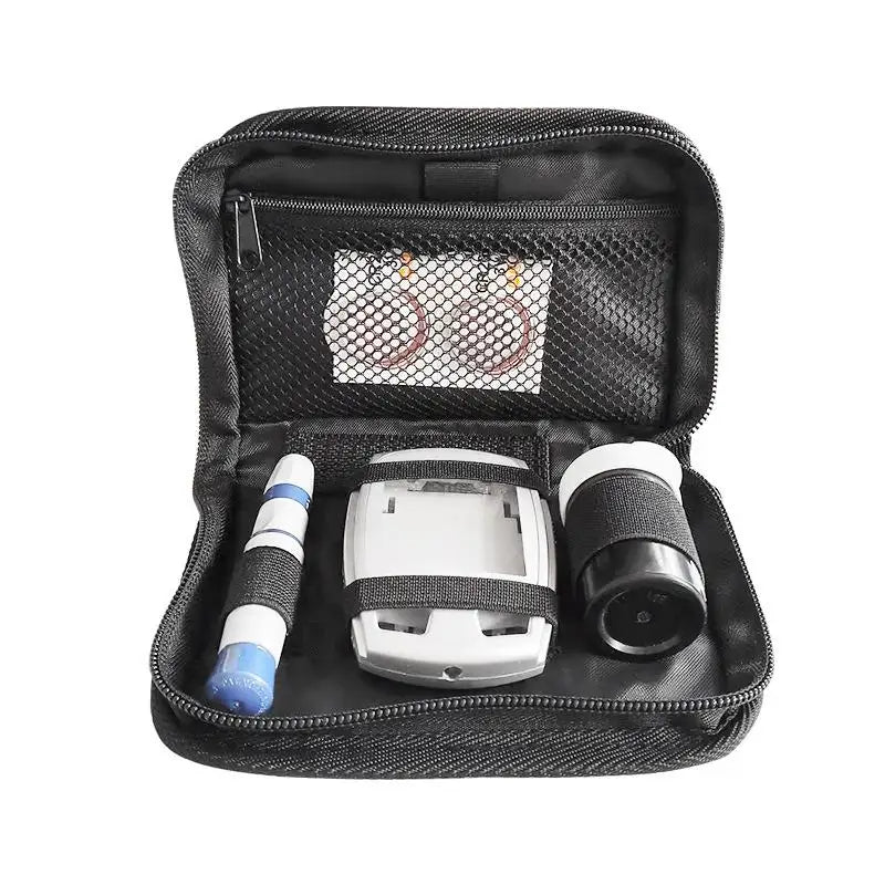 Portable Medical Device Storage Bag – Black Zipper Organizer