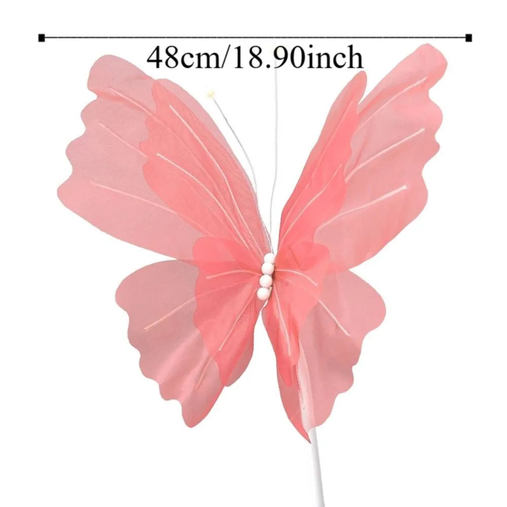 Big Simulation Butterfly Hollow Design Gauze Material 3D Large Effect