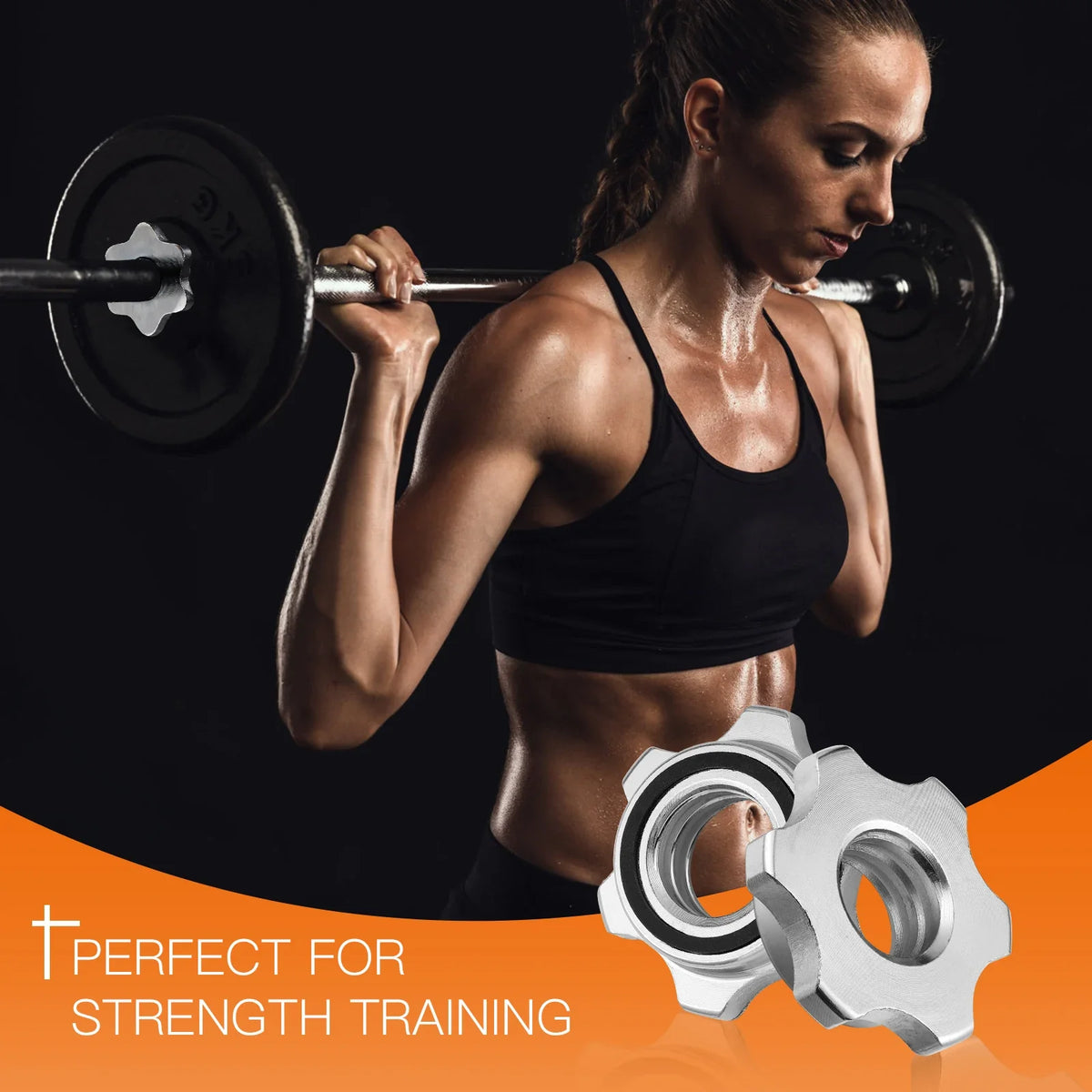 Anti-slip Weight Lifting Nut Dumbbell Handbell Bar Clip Lock Screw