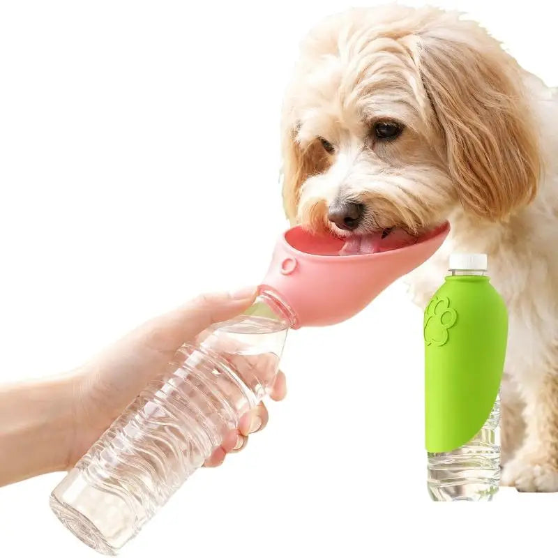 Portable Dog Water Bottle with Foldable Silicone Bowl – BPA-Free
