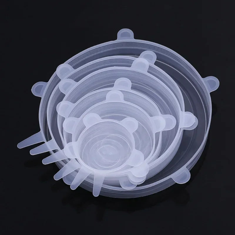 Reusable Stretch Silicone Food Cover Lids | Kitchen & Microwave