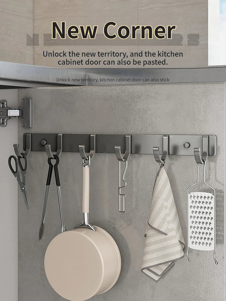 No-Drill Aluminum Wall Hook | Coat & Clothes Hanger Organizer
