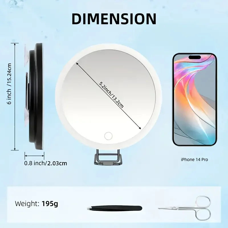 40X Magnifying Makeup Mirror with Adjustable Light & Stand