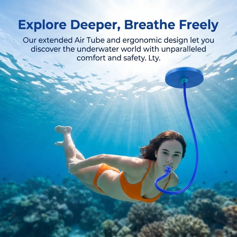 Double Tube Silicone Diving Snorkel Breathing Tube 1.5–4.5m