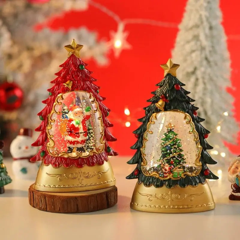 Christmas Illuminated Night Lights Decorate Desktop Snowflake Wind