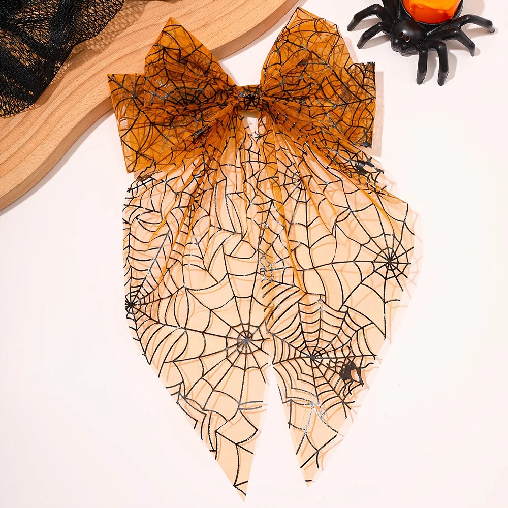 2-Pack Halloween Pumpkin & Spider Web Headbands | Party Props
