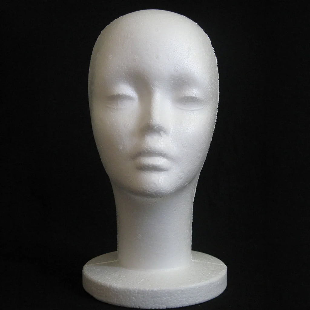 Female Foam Mannequin Head for Wigs, Hats & Glasses Display