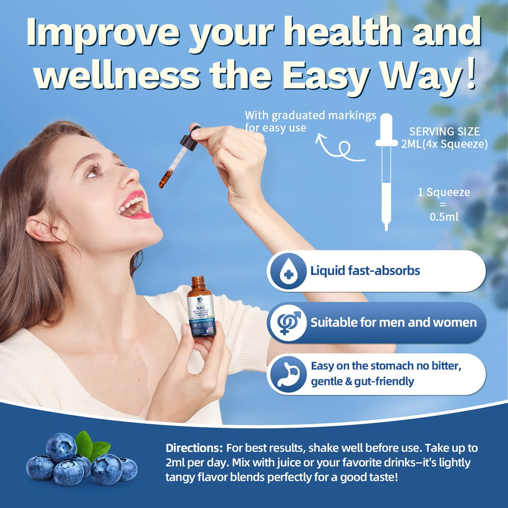Liposomal NAC Supplement Drops 30ml – Milk Thistle, Liver & Lung Support