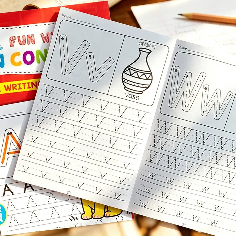 Children's Alphabet Practice Book A-z Writing Toddlers Preschoolers